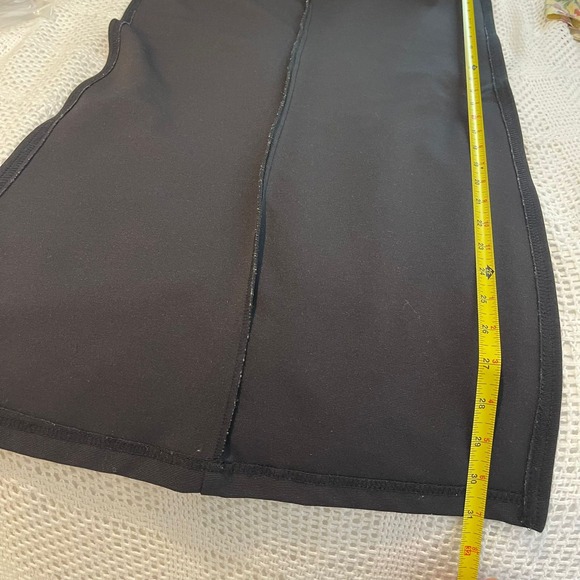 Vtg Y2k Edgy Romantic Renee Lauren HighSlit Black Skirt Built in Short S Minimal - Picture 10 of 12